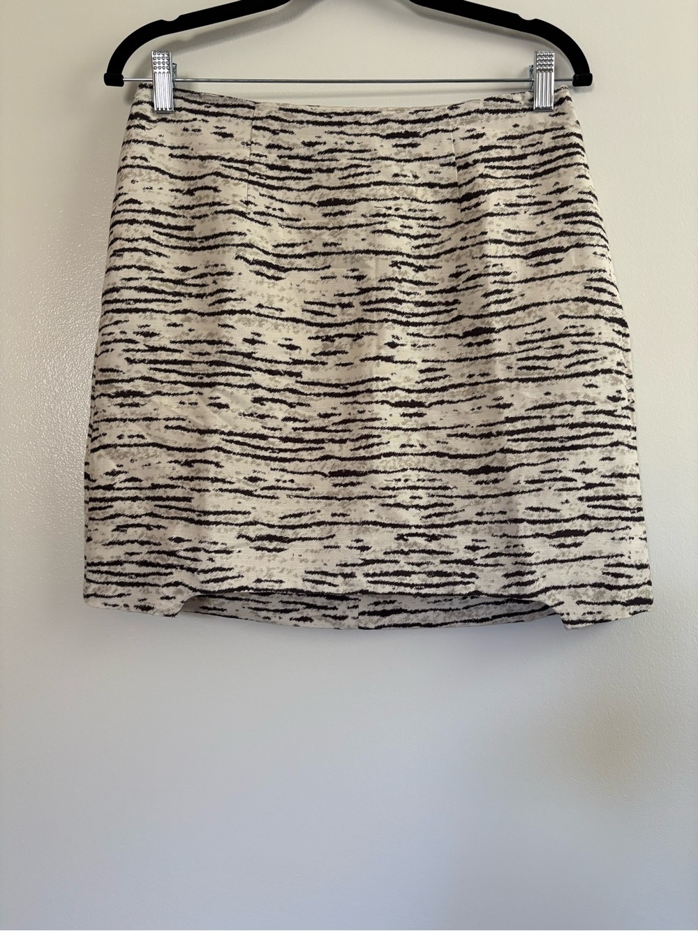 NWT Bellevue The Label Last Dance Zebra Mini Skirt Linen Blend Size Medium
